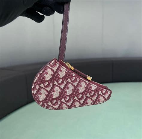 dior saddle coin pouch